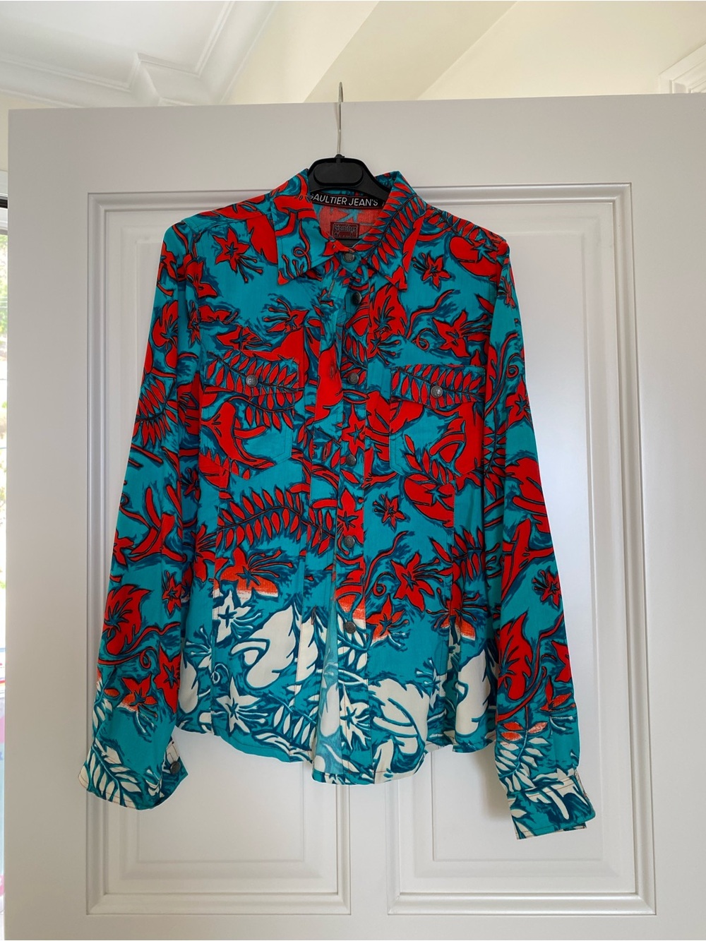 Jean Paul Gaultier Turquoise & Red Floral Button-Down Shirt